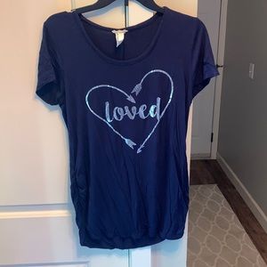 Short sleeve maternity shirt